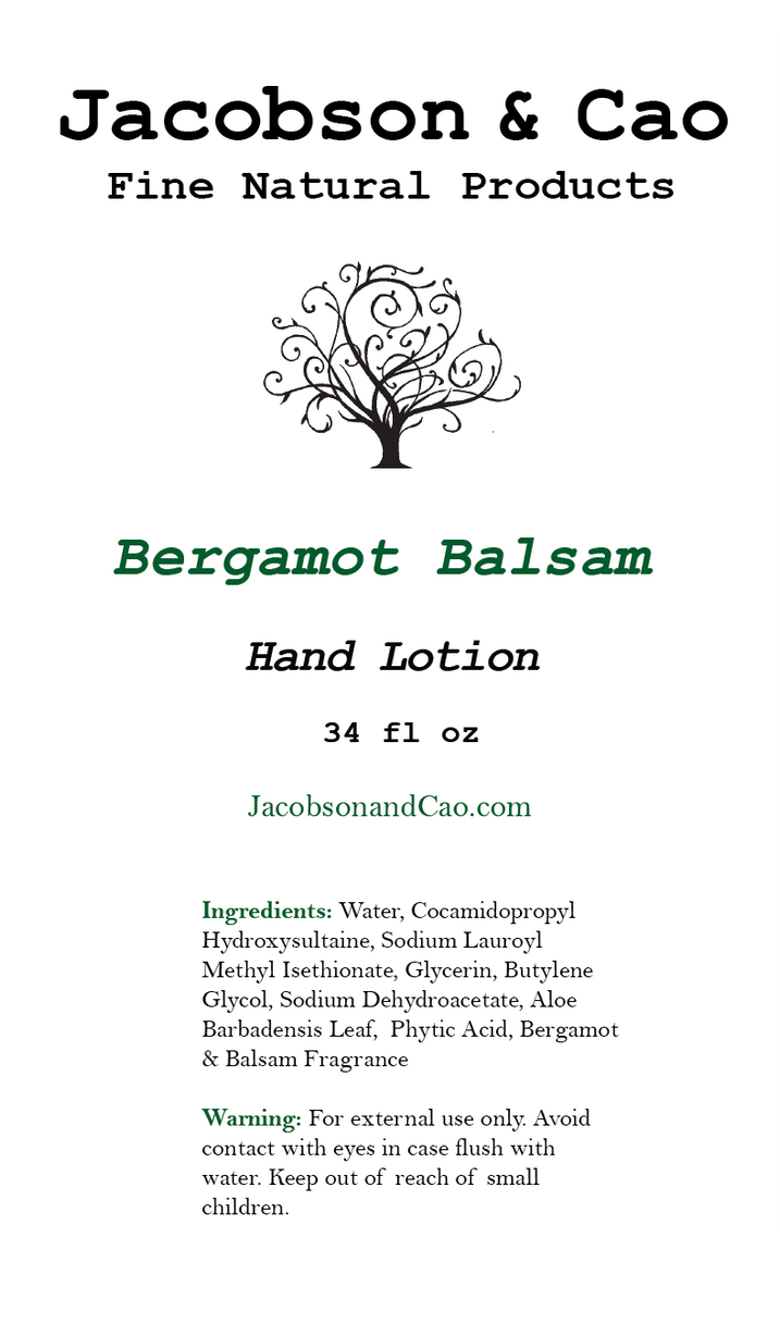 Bergamot Balsam Hand Lotion Refill <p> 34 fl oz </p>